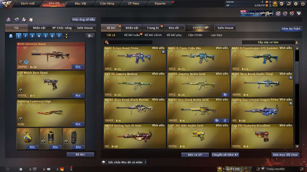 shop acc cf uy tin gia re